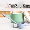 1pc 2 In 1 Filter Spoon Soup Spoon Leak Spoon Long Handle Plastic Large Spoon Hot Pot Spoon Eco-Friendly Kitchen Utensil - Pink