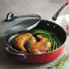 Tramontina EveryDay 5 Qt Aluminum Nonstick Covered Jumbo Cooker Red - Tramontina