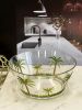 Palm Tree Acrylic Serving Bowls, Unbreakable Large Plastic Bowls, Soup Bowls, Salad Bowls, Cereal Bowl for Snacks, BPA Free - as Pic