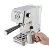 Espresso Machine, 15 Bar, Silver, Stainless Steel, Steam Wand - Silver