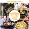 6Pcs Cooking Utensil Bamboo Wooden Spoons Spatula Kitchen Cooking Tools - Wooden