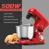 5.3 Qt Stand Kitchen Food Mixer 6 Speed with Dough Hook Beater - red