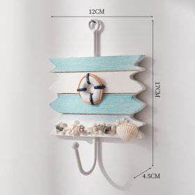 Ocean Style Home Ornament Hat-and-coat Hook Creative (Option: Set Of Four Life Buoy Hooks-18 × 11cm)