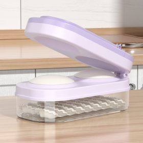 Household Multi-functional Three-in-one Dumpling Making Mold Kitchen Gadgets (Option: Clouds Purple)