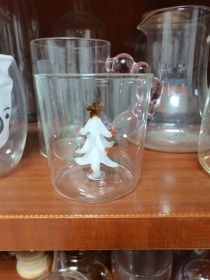 Three-dimensional Christmas Tree Glass Cup (Option: White Christmas Cup)