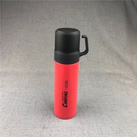 Creative Simple 304 Stainless Steel Vacuum Outdoor Sports Warm-keeping Water Cup (Option: Red-600ml)