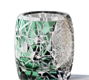 Japanese-style Edo Cut Hand Carved Crystal Glass Whisky Tumbler Mild Luxury Retro (Option: Jupiter)