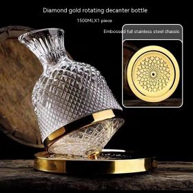 Light Luxury Good-looking Glass Gyro Wine Decanter Household High-end (Option: Gold Wine Decanter)