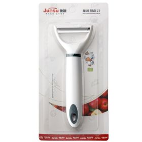 Kitchen Household Fruit Stainless Steel Peeler (Option: Single Blade White Green)